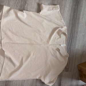 Zenana Outfitters Textured Beige Top